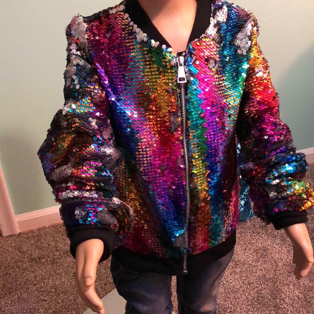 Sequence multi colored jacket